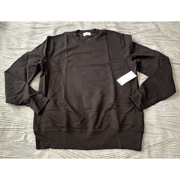 Cotton Citizen Cobain Crew Neck Sweatshirt Mens Medium Jet Black Long Sleeve NWT - Picture 1 of 9